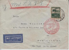 Covers Hindenburg 1936 Zeppelin Germany USA LZ 129 Airmail LuftPost Fascism