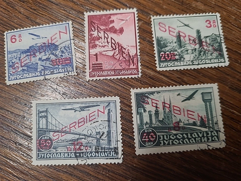 APC 2242 Germany area Serbia SC#2nc11-15 set used