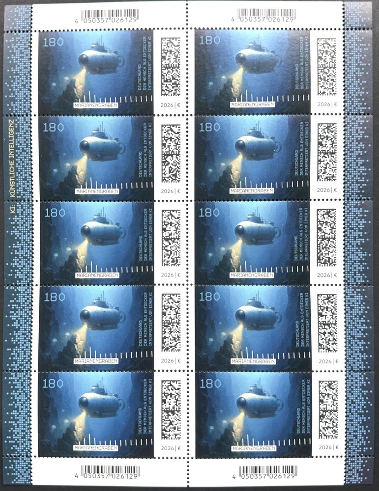 Germany 2026 Mariana Trench €1.80 Mi. 3972 Sheet/New Sheet Germany MNH!!!