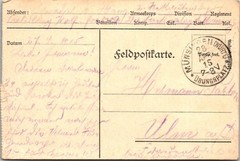 WWI German Feldpost 1915 Grenadier Regt 123 Munsingen Camp Training Target Score