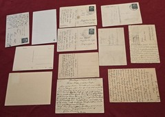 Lot of 12 German Postcards 1930s–1940s Feldpost & Third Reich Era Stamps