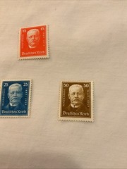 Germany -1927-Scott #B20-22-SEMI POSTAL-PRES.HINDENBURG,Lot of 3 stamps – MH