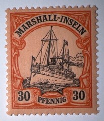 Travelstamps: GERMANY MARSHALL ISLANDS STAMPS Kaiser’s Yacht Mint OG NH UNWMK 30