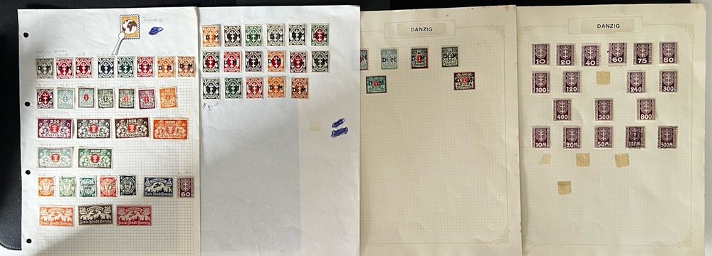 DANZIG – Stamp Pages- Mint & Used- Study Scans