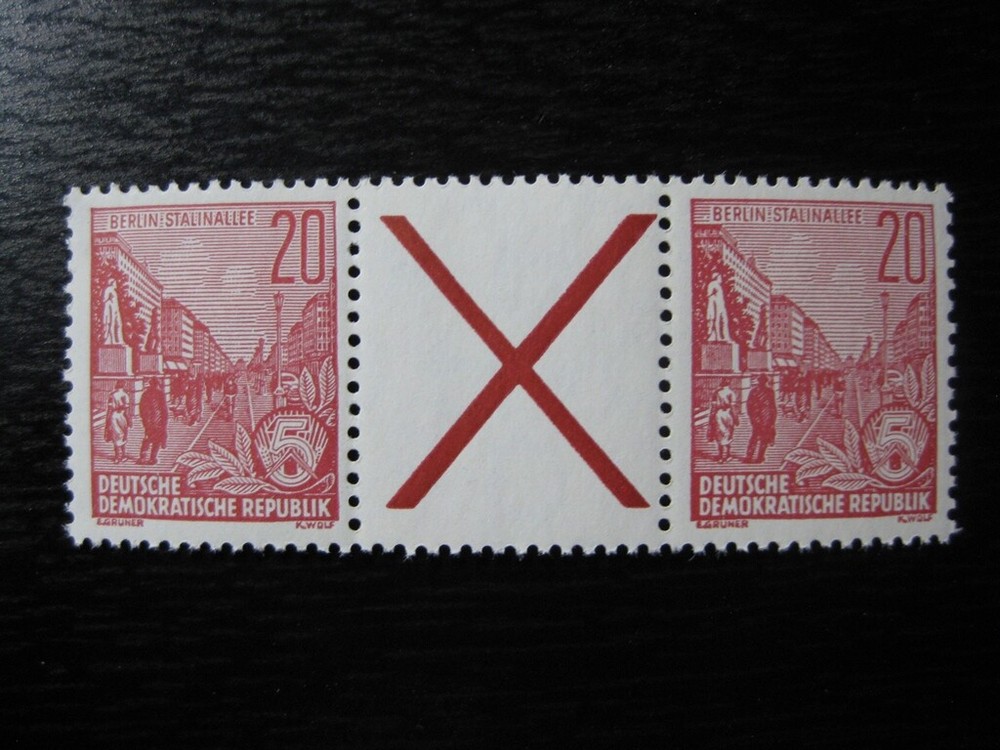 DDR EAST GERMANY Mi. #WZ4 mint MNH stamp strip! CV $15.50
