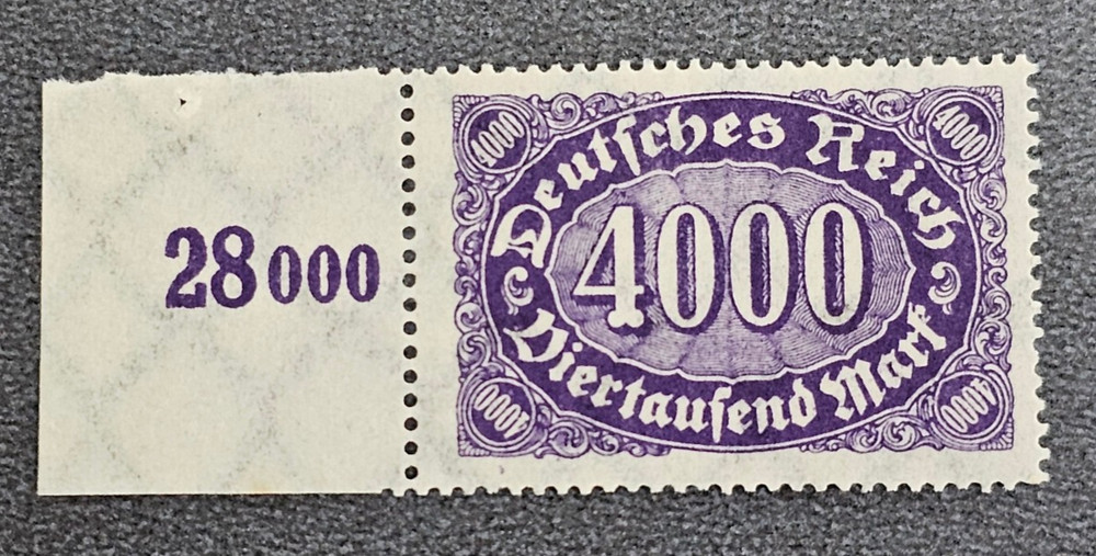 Stamp Germany Deutsches Reich 4 000 Mark 1922 Mi. Nr. 255 [🇩🇪37493]