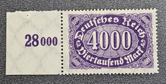 Stamp Germany Deutsches Reich 4 000 Mark 1922 Mi. Nr. 255 [🇩🇪37493]