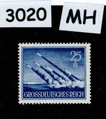 MH stamp B268 WWII 1944 Germany Third Reich Military V2 Buzz-bomb Rockets #3020