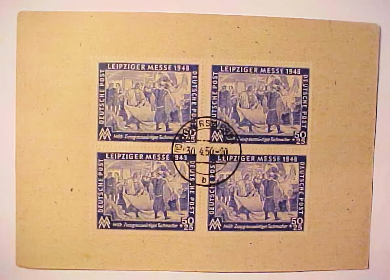 GERMANY SOVIET #199 CAT 170 EURO (=$190.00) BUT PHILATELIC