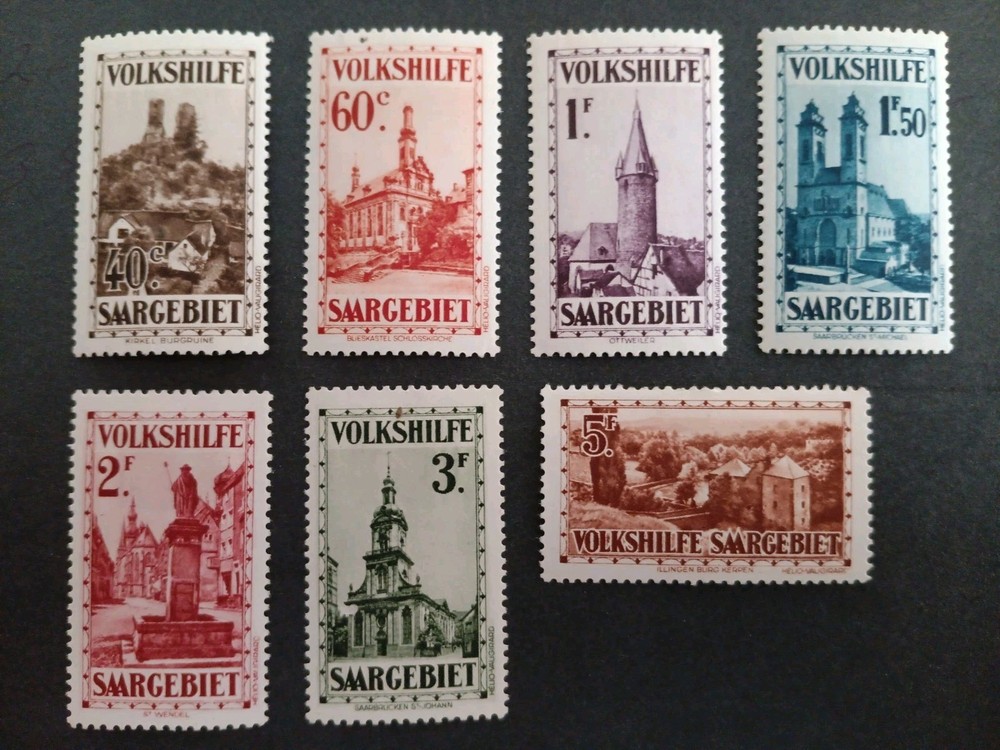 Saar, Saargebiet, 1932, Michel # 161-167