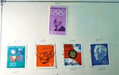 Germany Lot of 7 Stamps 1967-68 Scott Catalog Range 970-989 Mix CXL,MH,MNH