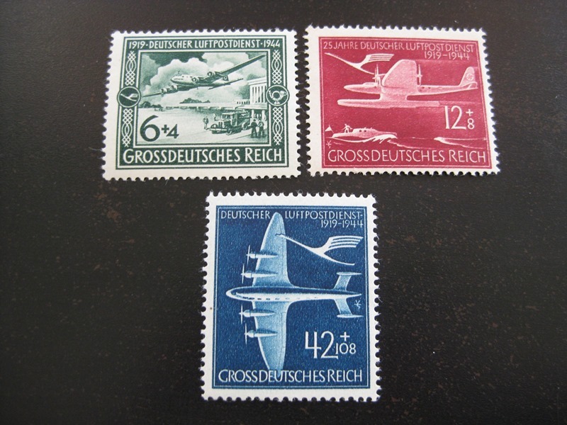THIRD REICH 1944 mint MNH German Airmail stamp set!