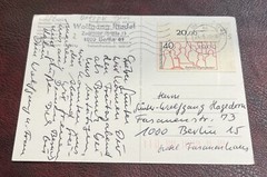 Vintage German postcard Germany Postal card LTU Airplane Wolfgang Riedel