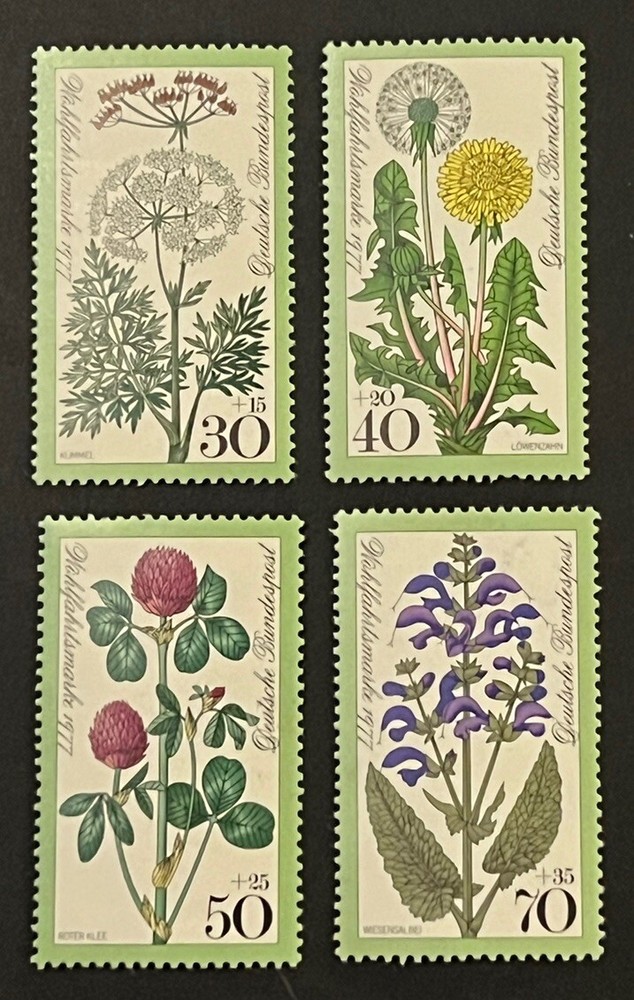 Travelstamps: 1977 Germany Stamps Scott #B542-B545 Wildflowers Mint MNH OG