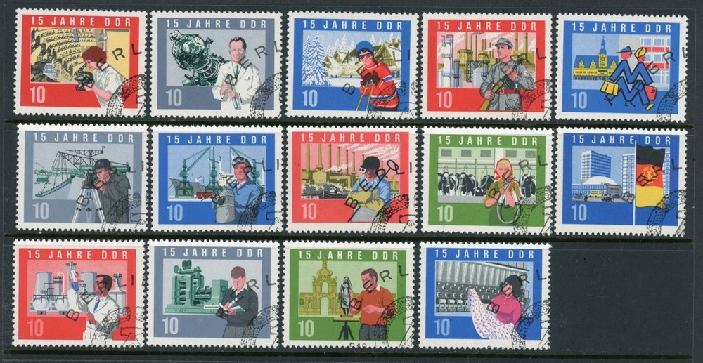 GERMAN DEMOCRATIC Republic between # 724-738 / 25-12-2g / , used