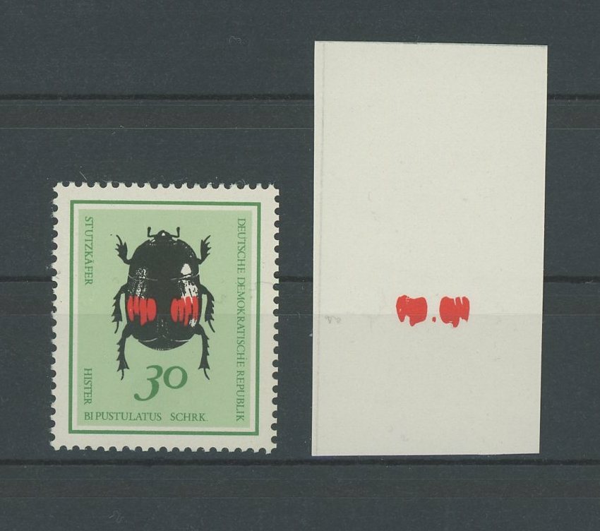 GERMANY GDR DDR PH INSECTS 1968 PHASENDRUCK BEETLE PROOF IMPERF RARE!! /m1863
