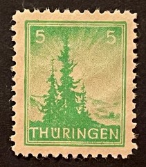 Travelstamps: 1945 Germany Stamps Soviet Zone Thuringen Mi 94 – 5pf MNH Eco Gum