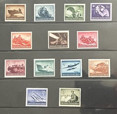13 X 1944 German „Heroes Memorial Day“ Third Reich Briefmarken Deutschland