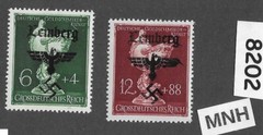 MNH stamp set B286-287 Modern Fantasy Overprints Dresden Goldsmith society #8202