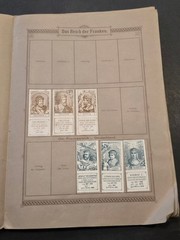 Rare Antique German Seemanns Portrait Stamp Album 300+ Historical Stamps