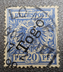 Stamp Germany Reich Colony Africa Togo 20 Pfennig 1897 Mi. Nr. 4 [🇩🇪39077-10]