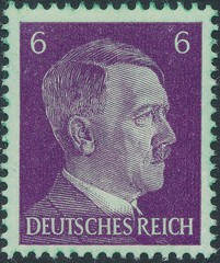Stamp Germany Mi 785GR Sc 510 1941 WWII Hitler Green Greenish Paper Unlisted MNH
