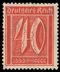 GERMANY 166 – Numeral of Value „1922 Red Orange“ (pc15180)