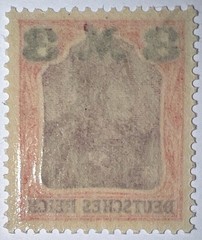 Travelstamps: 1920-1921 Germany Deutsches Reich 3 Mark on 3 Mark OVP STAMP MNH
