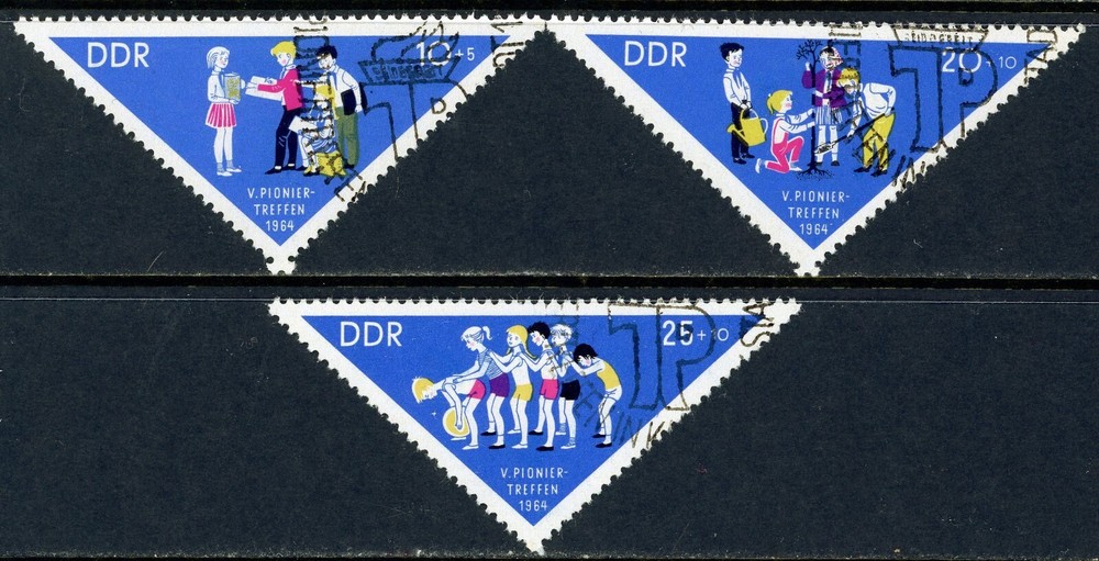 Stamps DDR, Scott # B121-B123 Mint HR, complete set, PRECANCELLED