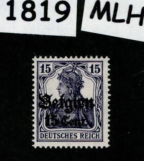 MLH Stamp Sc N16 Germany Occupation WWI 1914-1918 Belgium – Belgien #1819