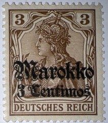 Travelstamps; GERMANY OFFICES IN MOROCCO OP STAMP WMK MOGH