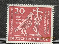The listing:(1)1960 Deutsche Eucharistic World Congress 20 Pfg Postage Stamp-LH