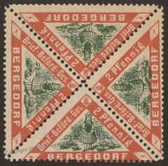 Germany Bergedorf Private Stadtpost Locals Stamp MNG 109914