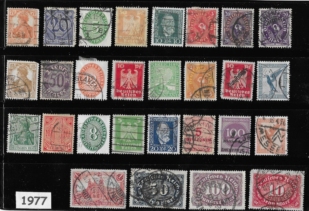 #1977 Germany stamp set / Empire / Weimar Republic / All different Pre 1930