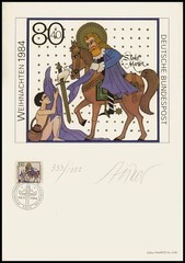 ART-EDITION 1984 GERMANY 1233 CHRISTMAS ST. MARTIN – HAND-SIGNED !!
