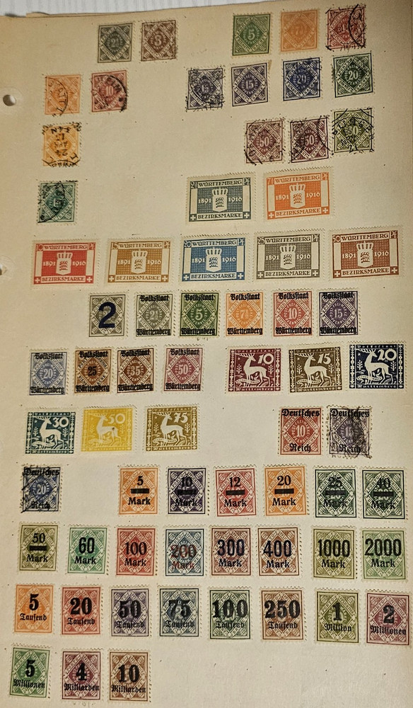 WURTTEMBERG – POWERFUL USED & MINT HINGED – GERMAN STATES STAMPS