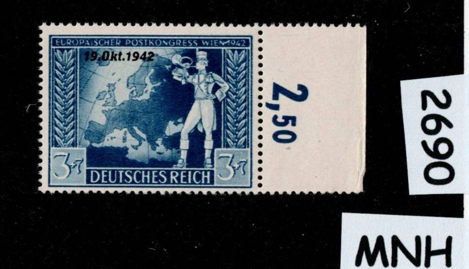 MNH stamp Overprinted B212 Germany 1942 Postal Congress Vienna Austria #2690