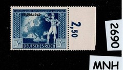 MNH stamp Overprinted B212 Germany 1942 Postal Congress Vienna Austria #2690