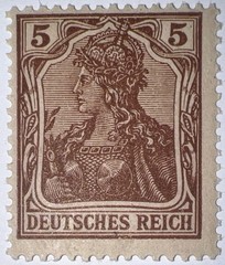 Travelstamps: 1920 Germany Stamps Sc#118/Mi. Nr. 140 5Pf Mint, Og, Never Hinged