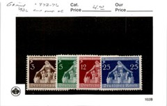 Germany, Postage Stamp, #473-476 Mint Hinged, 1936 Municipalities (AD)