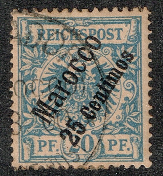 Germany Offices in Morocco Scott #4 used HR VF