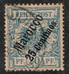Germany Offices in Morocco Scott #4 used HR VF