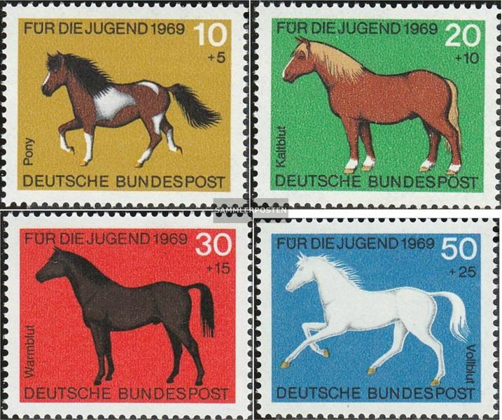 FR Germany 578-581 MNH 1969 Youth: Horses