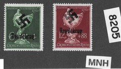 MNH stamp set B286-287 Modern Fantasy Overprints Dresden Goldsmith society #8205