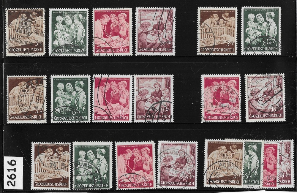 Stamp sets X5 B253-256 1944 Mother & Children Winter relief WWII #2616