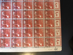 1940’s ERA GERMANY 8 PFENNIG WORKERS STAMP FULL SHEET