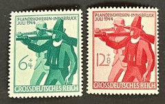 Travelstamps: 1944 Germany Stamps Scott #B278-B279 Soldier & Tirolese Rifleman