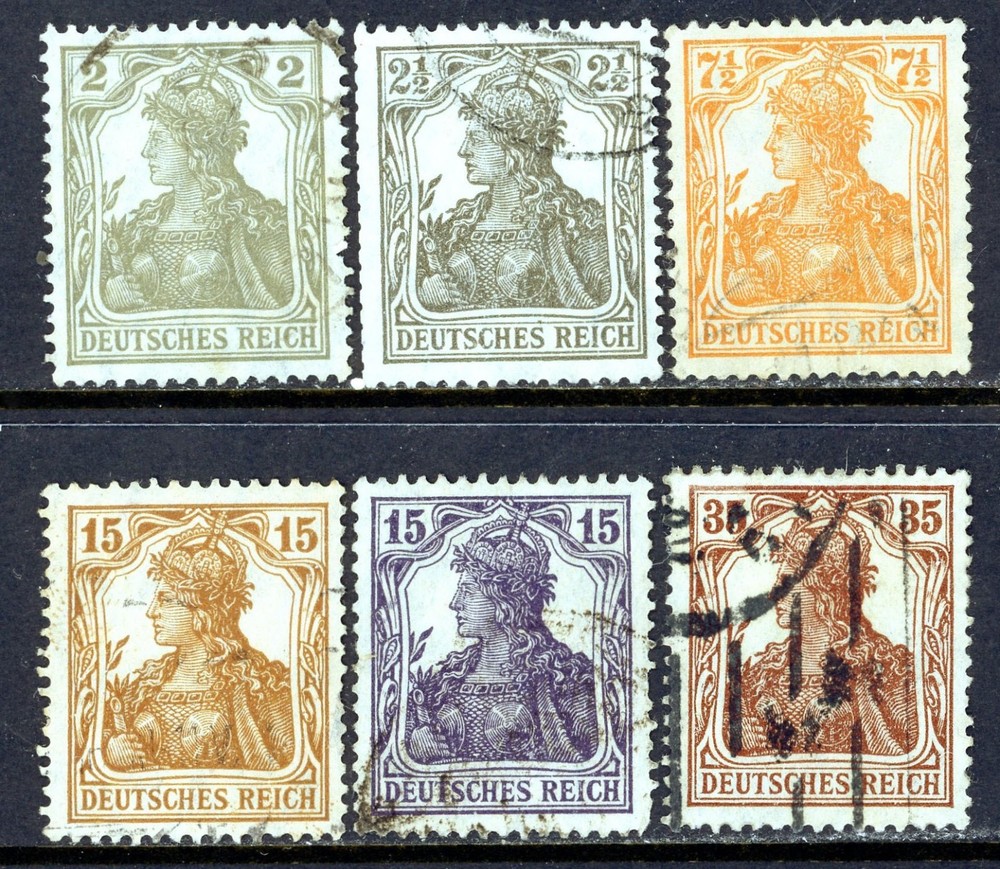 Stamps Germany, Scott # 96-101 used, complete set