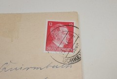 1944 letter with Hitler 12 Pf. with INVASION of Germany reference