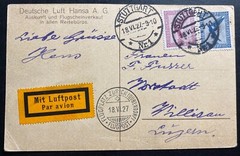 1927 Stuttgart Germany RPPC Postcard First Flight Cover To Zurich Switzerland